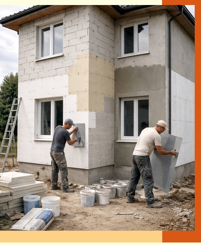 Утепление дома из газобетона в Дальнереченске от 4280 руб./м² — заказать у ТепломастерДлн